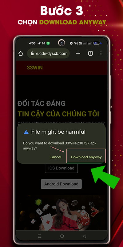 tải app 33win android bước 3